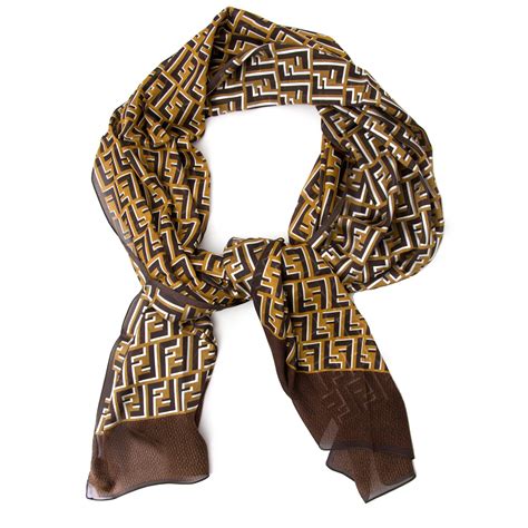 real vs fake fendi scarf|Fendi monogram scarf.